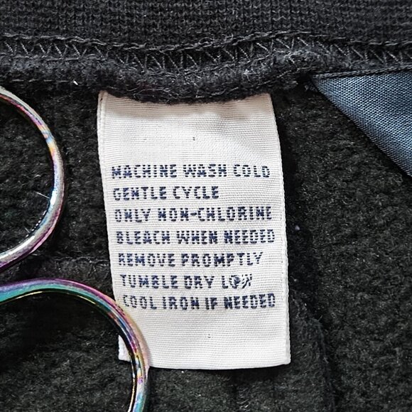 Polo Ralph Lauren Sweatpants Women XXL Black White Zip Hems Pockets Fleece Lined - Picture 12 of 16